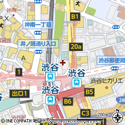 楽蔵 うたげ 渋谷駅前店周辺の地図