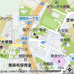 日本聖公会東京教区聖オルバン教会周辺の地図