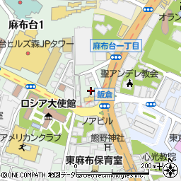東京都港区麻布台1丁目9周辺の地図
