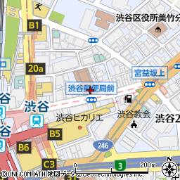 ゆうちょ銀行渋谷店周辺の地図