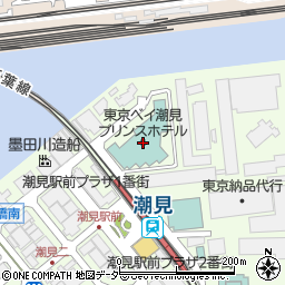 ファミリーマート東京ベイ潮見プリンスホテル店周辺の地図