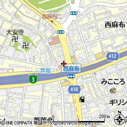 大泉工場 NISHIAZABU周辺の地図