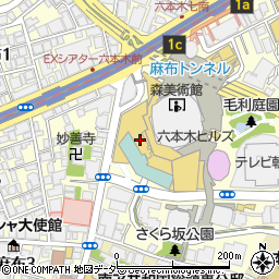 東京六本木周辺の地図