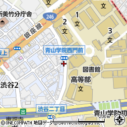 青山学院西門周辺の地図