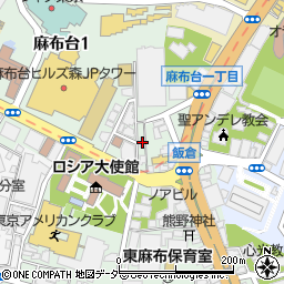 東京都港区麻布台1丁目9-19周辺の地図