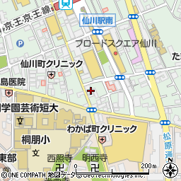 アッシュ仙川店周辺の地図