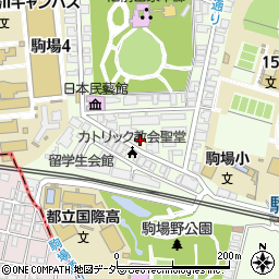 東京都目黒区駒場4丁目4周辺の地図