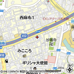 千代田ビル管財株式会社　西麻布事業所周辺の地図