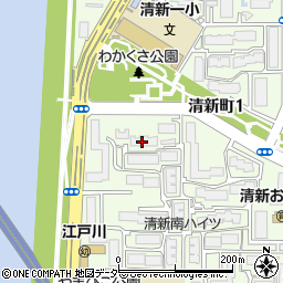 清新南ハイツ１－３４号棟周辺の地図