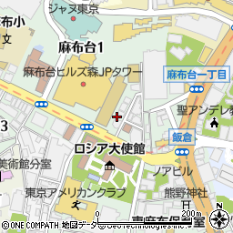 東京都港区麻布台1丁目6-10周辺の地図