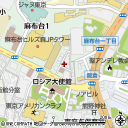 東京都港区麻布台1丁目8-15周辺の地図