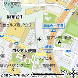 東京都港区麻布台1丁目9-2周辺の地図