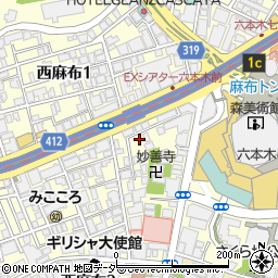 東京都港区西麻布3丁目2-44周辺の地図