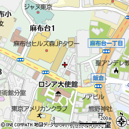東京都港区麻布台1丁目6-9周辺の地図
