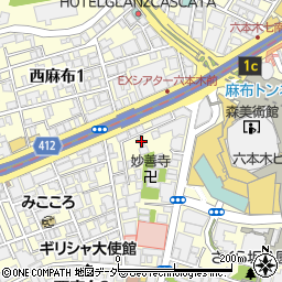 東京都港区西麻布3丁目2-45周辺の地図
