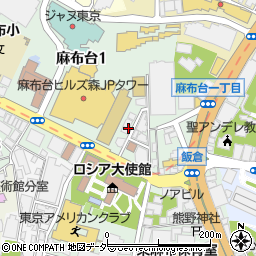 東京都港区麻布台1丁目6周辺の地図