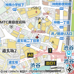 東京都渋谷区宇田川町25周辺の地図