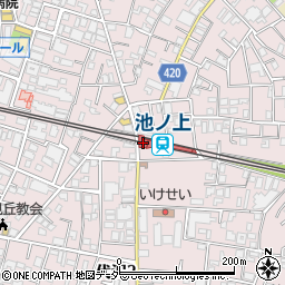 みずほ銀行京王池ノ上駅 ＡＴＭ周辺の地図