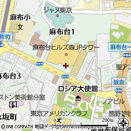 東京都港区麻布台周辺の地図