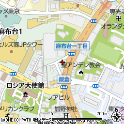 東京都港区麻布台1丁目10-2周辺の地図