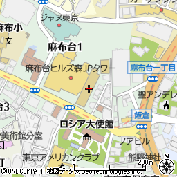 東京都港区麻布台1丁目3-3周辺の地図