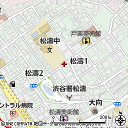 東京都渋谷区松濤周辺の地図