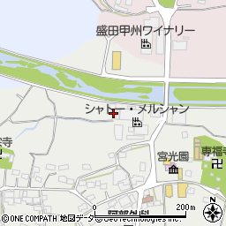 山梨県甲州市勝沼町下岩崎1462周辺の地図