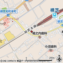 千葉県山武郡横芝光町横芝1314-1周辺の地図