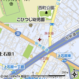 東京都調布市上石原1丁目33-14周辺の地図