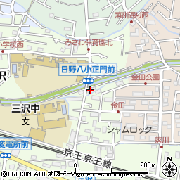 東京都日野市三沢80周辺の地図