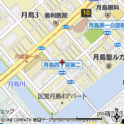 東京都中央区月島4丁目12周辺の地図