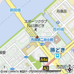 東京都中央区勝どき1丁目周辺の地図