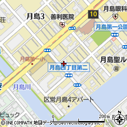 東京都中央区月島4丁目12-10周辺の地図