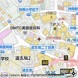 焼肉炭治郎渋谷店周辺の地図