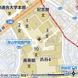 青山学院大学　青山キャンパス周辺の地図