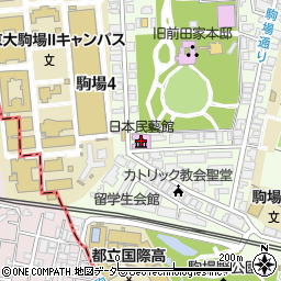 日本民藝館周辺の地図