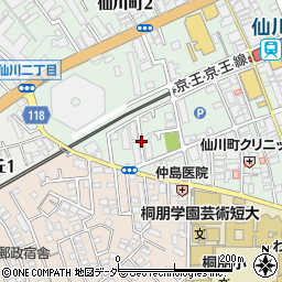 東京都調布市仙川町1丁目2周辺の地図