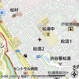 ＳＡＮパーク渋谷松濤２駐車場周辺の地図