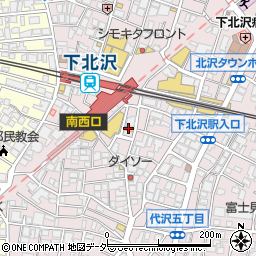 松屋下北沢店周辺の地図