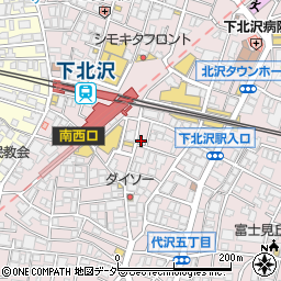 ａｕショップ　下北沢周辺の地図