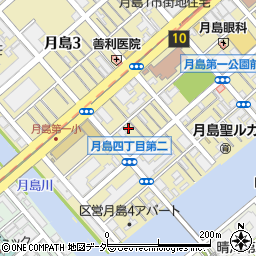 東京都中央区月島4丁目12-14周辺の地図