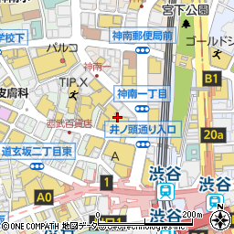 東京都渋谷区宇田川町20周辺の地図