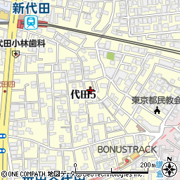 東京都世田谷区代田5丁目24-2周辺の地図