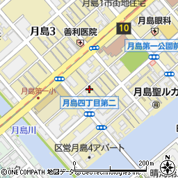 東京都中央区月島4丁目12-1周辺の地図
