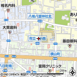 元横山町公衆トイレ周辺の地図