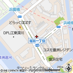 東京都江東区塩浜1丁目周辺の地図