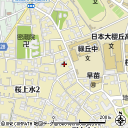 東京都世田谷区桜上水2丁目21周辺の地図