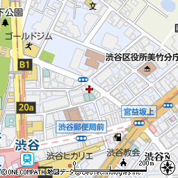 ナチュラルローソン渋谷一丁目店周辺の地図