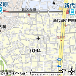 東京都世田谷区代田4丁目周辺の地図