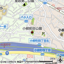 小柳前田公園周辺の地図